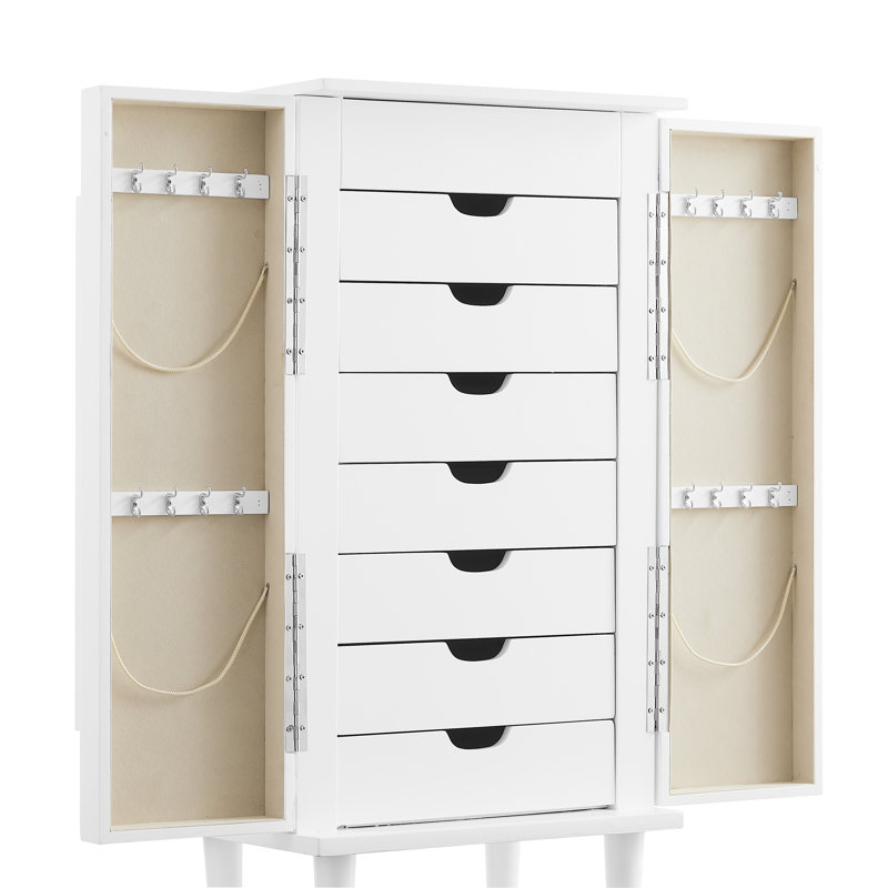 Naithan 18'' Wide Jewelry Armoire with Mirror