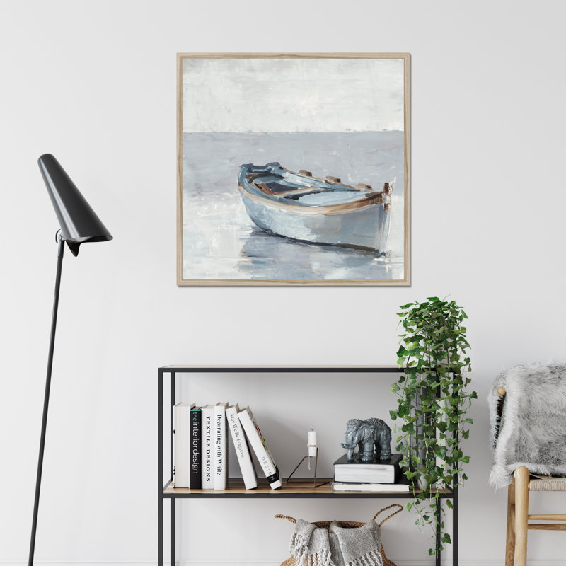 Reflected Horizon I by Ethan Harper - Painting, 95cm H x 95cm W, Natural Wood Framed Paper Print