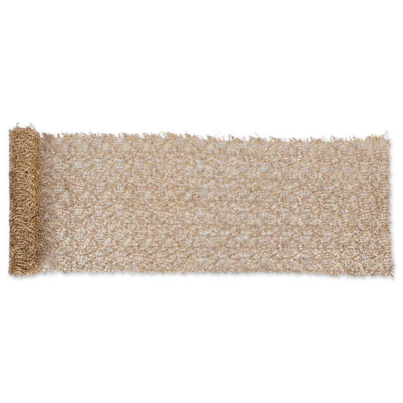 Julia Sequin Mesh Table Runner, Gold