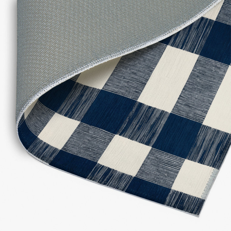 Tapis d'intérieur et d'extérieur à carreaux gris, Rectangulaire 2 pi x 3 pi
