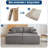 79" Double Oversized Lounge Chair with 4 Pillows, Corduroy Sofa Bed for Living Room & Bedroom-1384331071