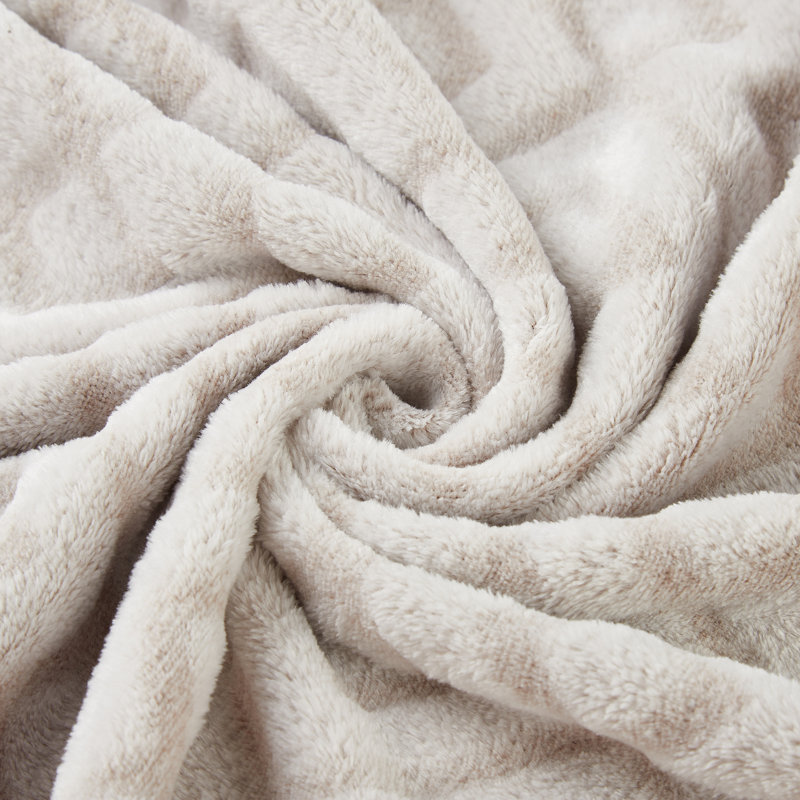 Jeté en sherpa Soft Lux, Brun clair
