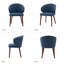 Chaise d'appoint à oreilles rembourrée avec pieds en bois massif Kanalu -98582708-105324212