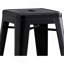 Tabourets de bar contemporains rétro en métal sans dossier - tabouret de bar de cuisine, hauteur de 24 pouces - ensemble de 2 - noir mat