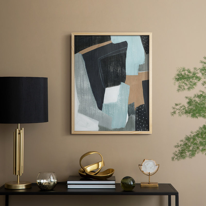 Tangerine Lagoon II, reproduction encadrée - bois massif, H 15 po x l 12 po