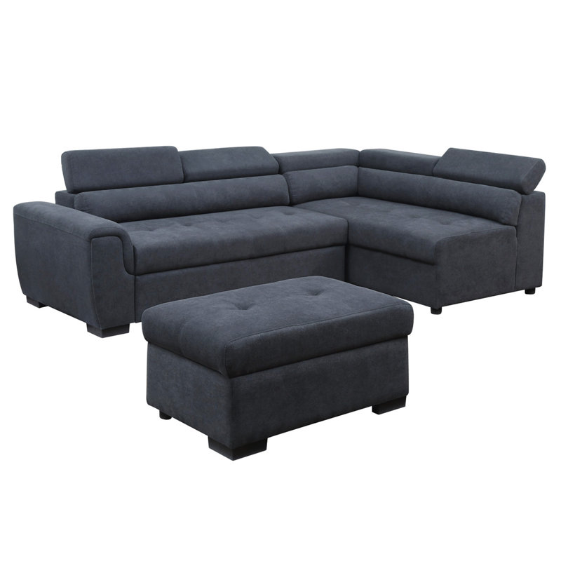 Canapé-lit modulaire de coin avec repose-pieds Anijae