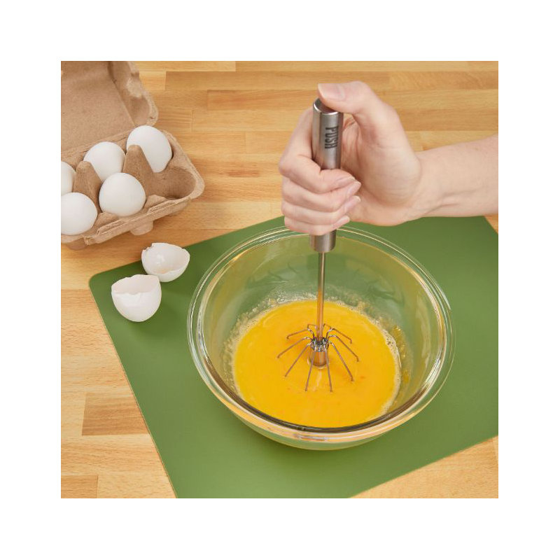 12" Stainless Steel Hand Push Rotary Whisk