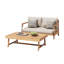 Ensemble de conversation d'extérieur en bois d'acacia avec coussins 2 pièces Hera