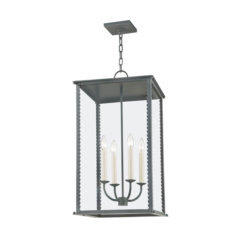 Luminaire suspendu d'extérieur 4 lumières 15 po Zuma, Vert-de-gris