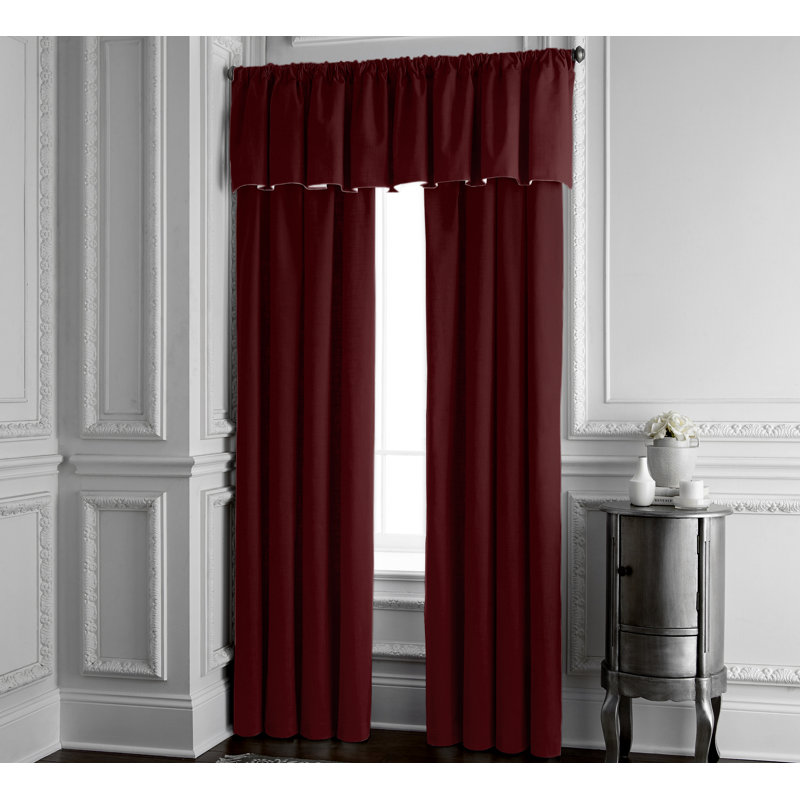 Alia Velvet Solid Color Room Darkening Rod Pocket Single Curtain Panel, Merlot, 50" W x 96" L