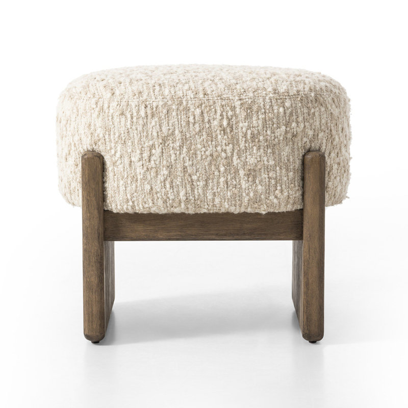 Kirby Accent Stool, Solema Cream, Acrylic, 20.25" H x 22.5" W x 22.5" D
