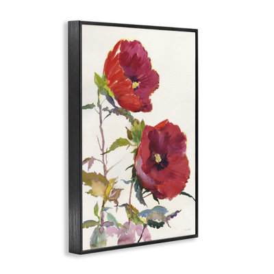 Bold Red Poppies Framed Giclee Art by Theresa Heidel