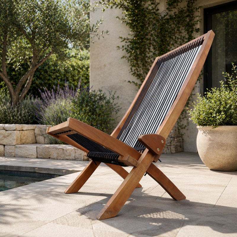 Chaise pliante en bois
