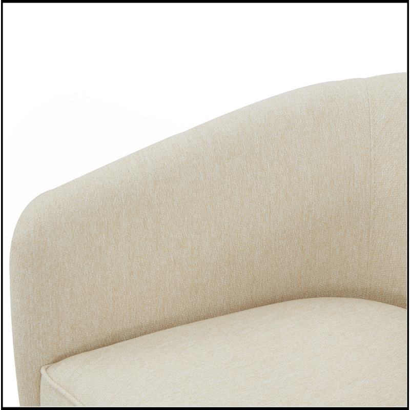 Chaise pivotante en tissu gris, Beige