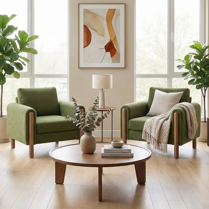 Très grand fauteuil d'appoint rembourré Elara, Ourson gris, 2