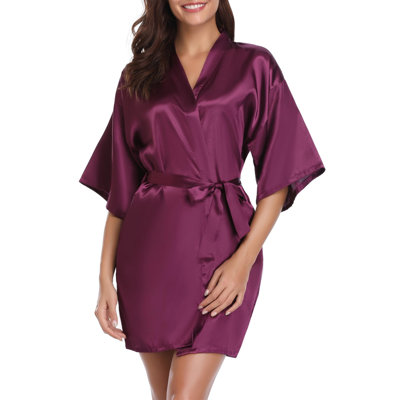Renta Satin Above Knee Bathrobe