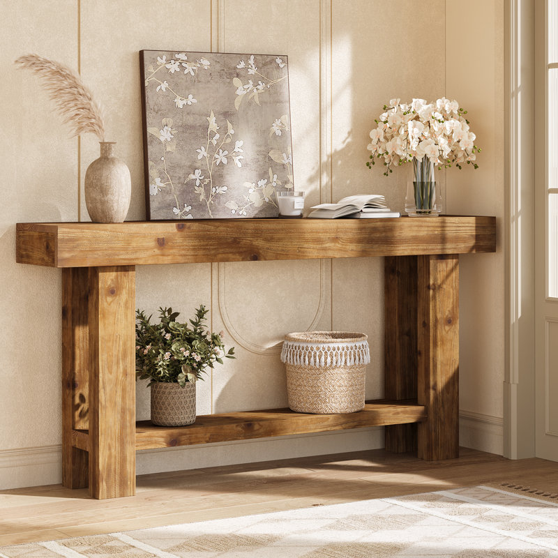 63cm Solid Wood Console Table