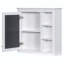 Armoire de salle de bain murale 30 po x 28 po avec miroir, 3 tablettes ouvertes-1454608522
