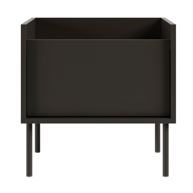 48.2cm W Manufactured Wood Bedside Table, Black