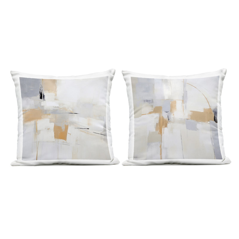 Coussin décoratif imprimé par Lil 'Rue (ensemble de 2), Visionnaires rayés