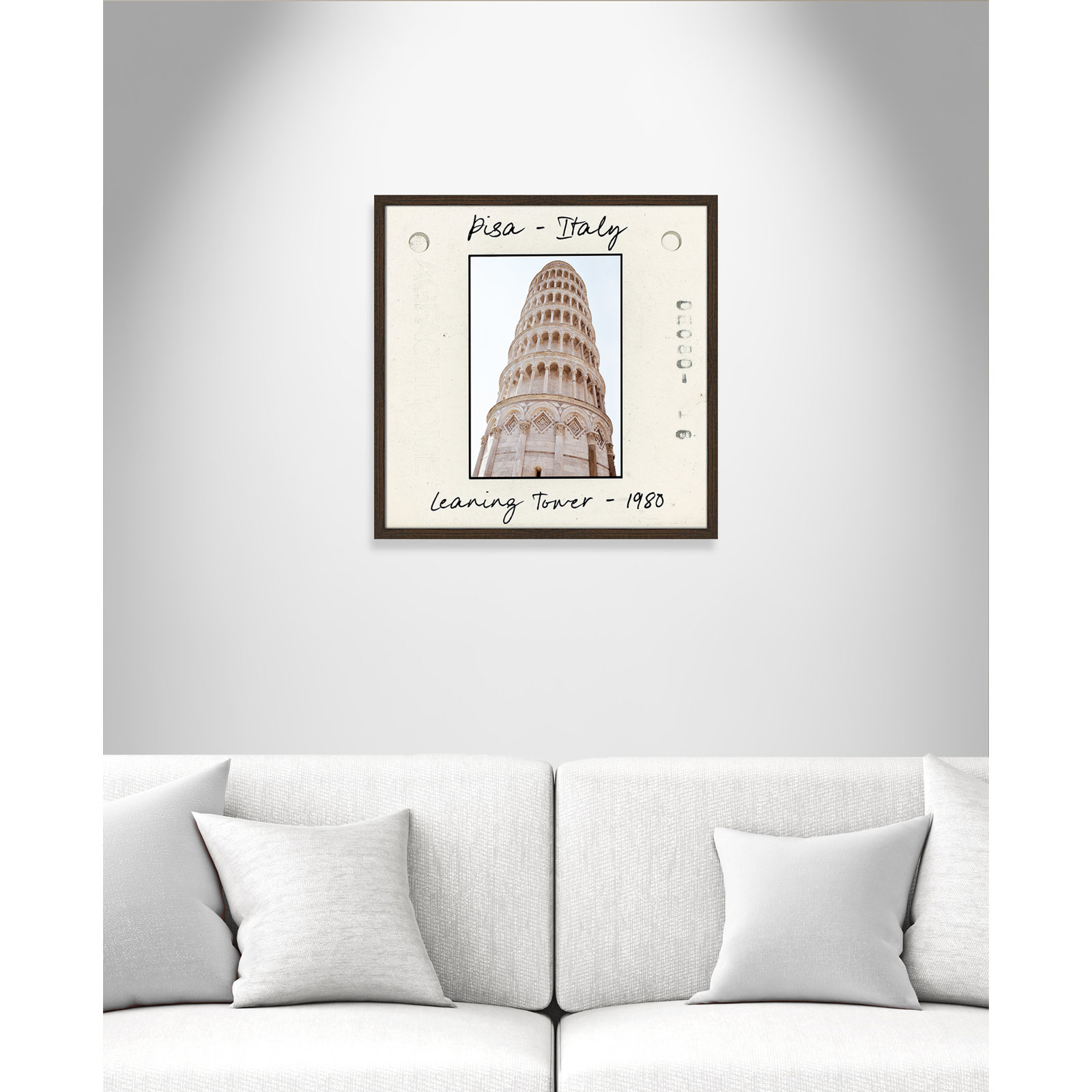 Ritona "Pisa, Italy - Leaning Tower" Print, Walnut Single Picture Framed Paper, 23.5" H x 23.5" W x 0.75" D