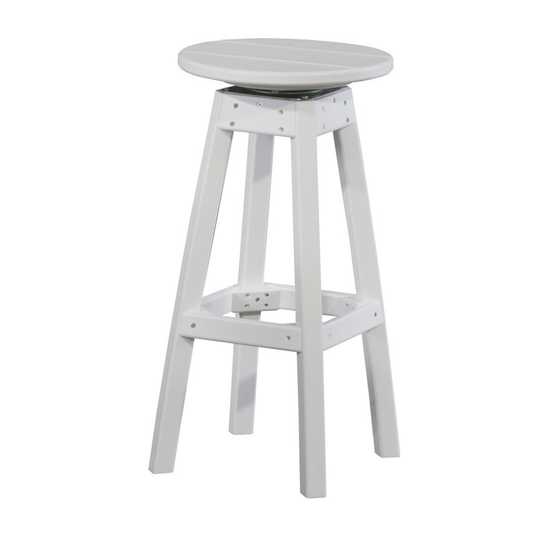 Tabouret de bar de patio 29,75 po Alsfeld, Blanc, Blanc
