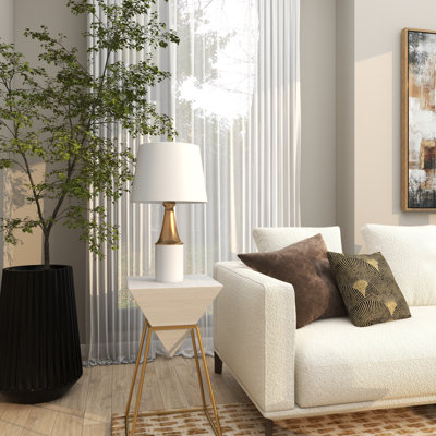Lampe de table blanche 21 po