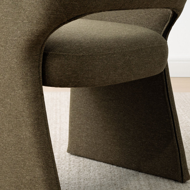 Chaise rembourrée et imperméable de 19 po de hauteur, Vert olive