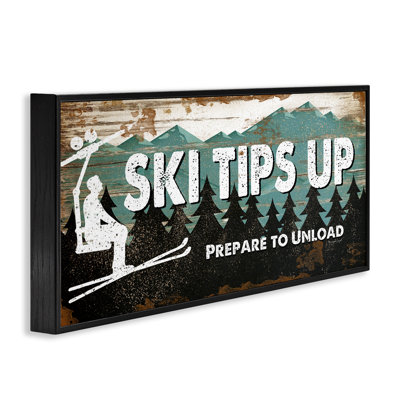 Winter Rustic Mountain Skiing Giclee Art by Jennifer Pugh