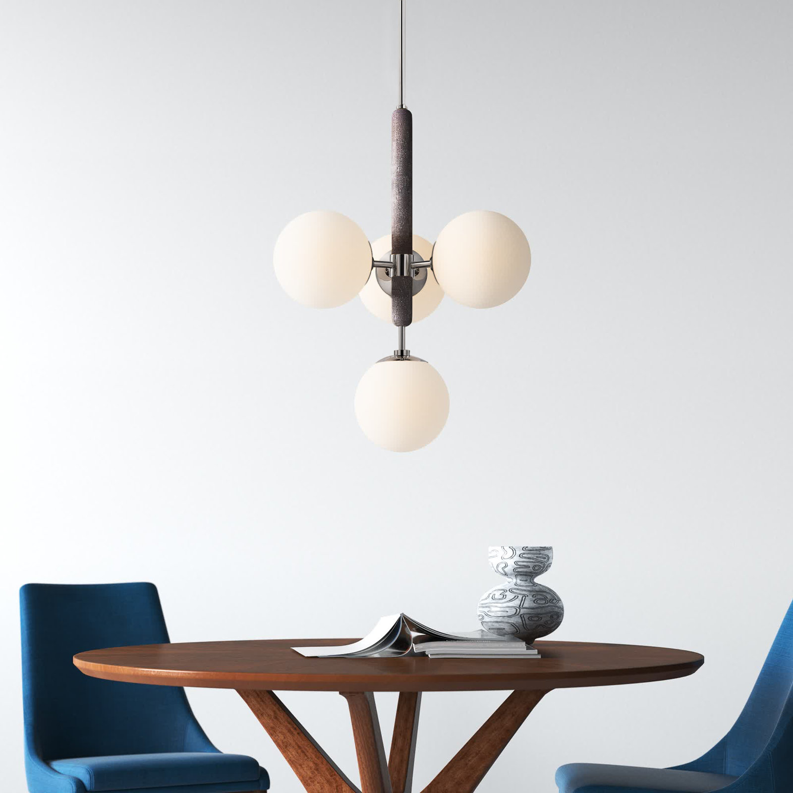 Harley 4 - Light Metal Chandelier, Polished Nickel
