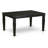 7 Piece Dining Room Table Set Consist of a Rectangle Wooden Table with Butterfly Leaf and 6 Linen Fabric Kitchen Dining Chairs, 42x60 Inch, Black-851468240