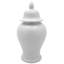 24" Antique White Scaled Temple Jar