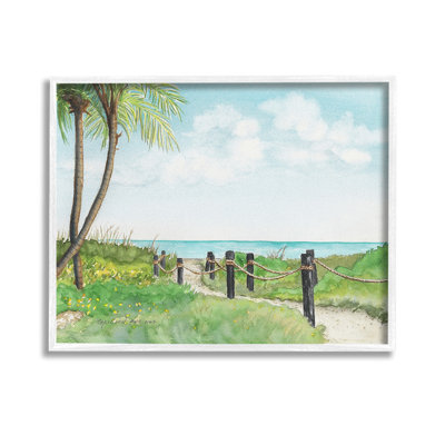 «Tropical Summer Path», estampe numérique encadrée par Christine Reichow