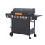 6 Burner BBQ Propane Gas Grill With Side Burner 72000 BTU Output Stainless Steel Barbecue Grill With Cast Iron Grates And Side Tables For Outdoor Cooking Kitchen And Patio Backyard.