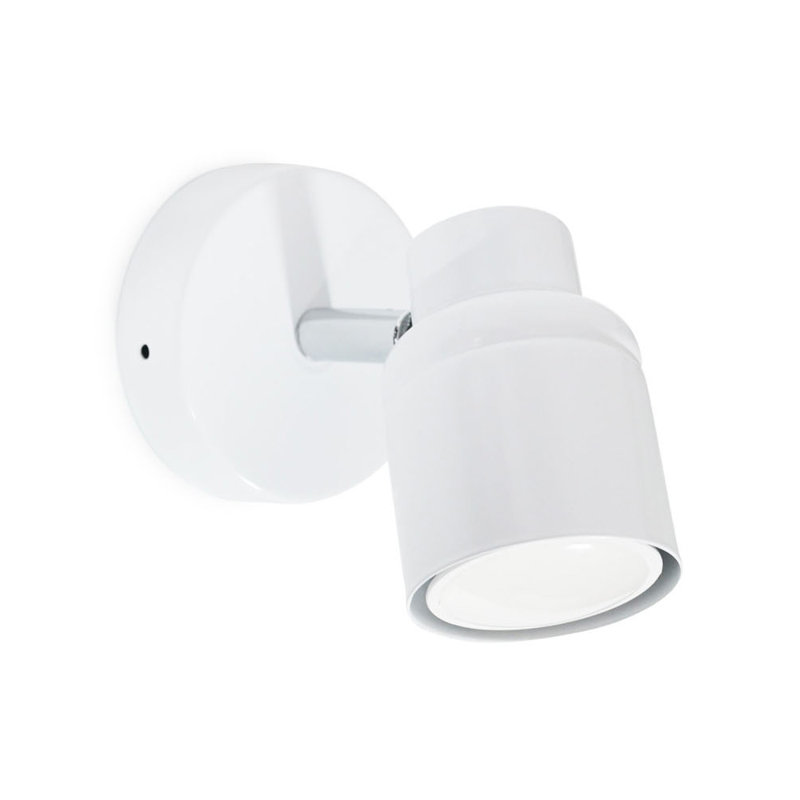 Benton IP44 Adjustable Single Spot Wall Light with LED Bulb, 3000 (K), Matte White