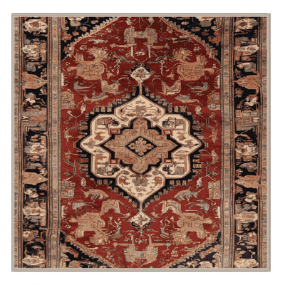 Tapis brun lavable à la machine