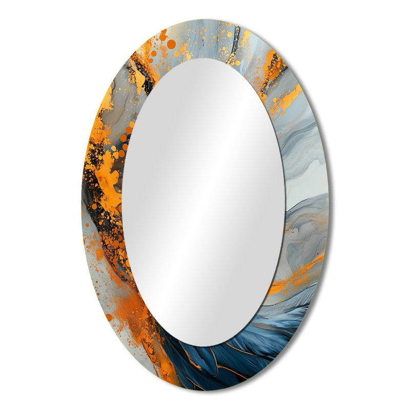 Miroir mural moderne jaune Sultans Pride, 36 po x 24 po