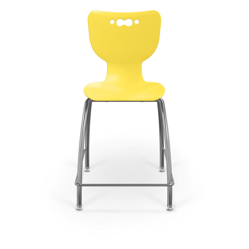 Tabouret de classe à 4 pieds Hierarchie, H 39,75 po x l 20,5 po x P 22 po, Jaune