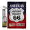 66 patriotique americana à impressions de polyester de 2 côtés 19 x 13 po route americana ensemble de drapeau