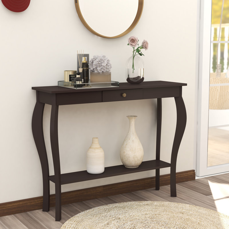Altraud 39'' Console Table, Espresso, with drawer