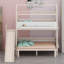 Lit superposé en forme de maison avec glissade et escalier de rangement intégré-140131610
