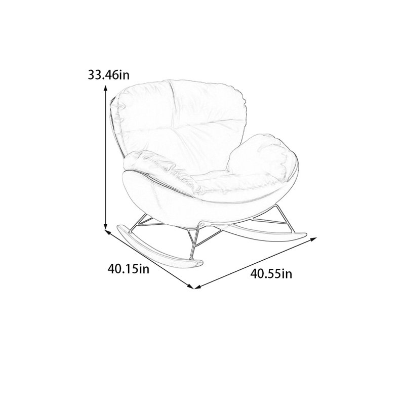 Ergonomically designed comfortable rocking chair, Red