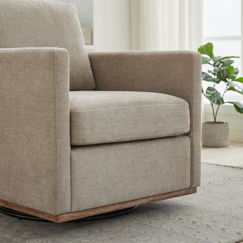 Fauteuil pivotant 360 °, Chenille+Taupe