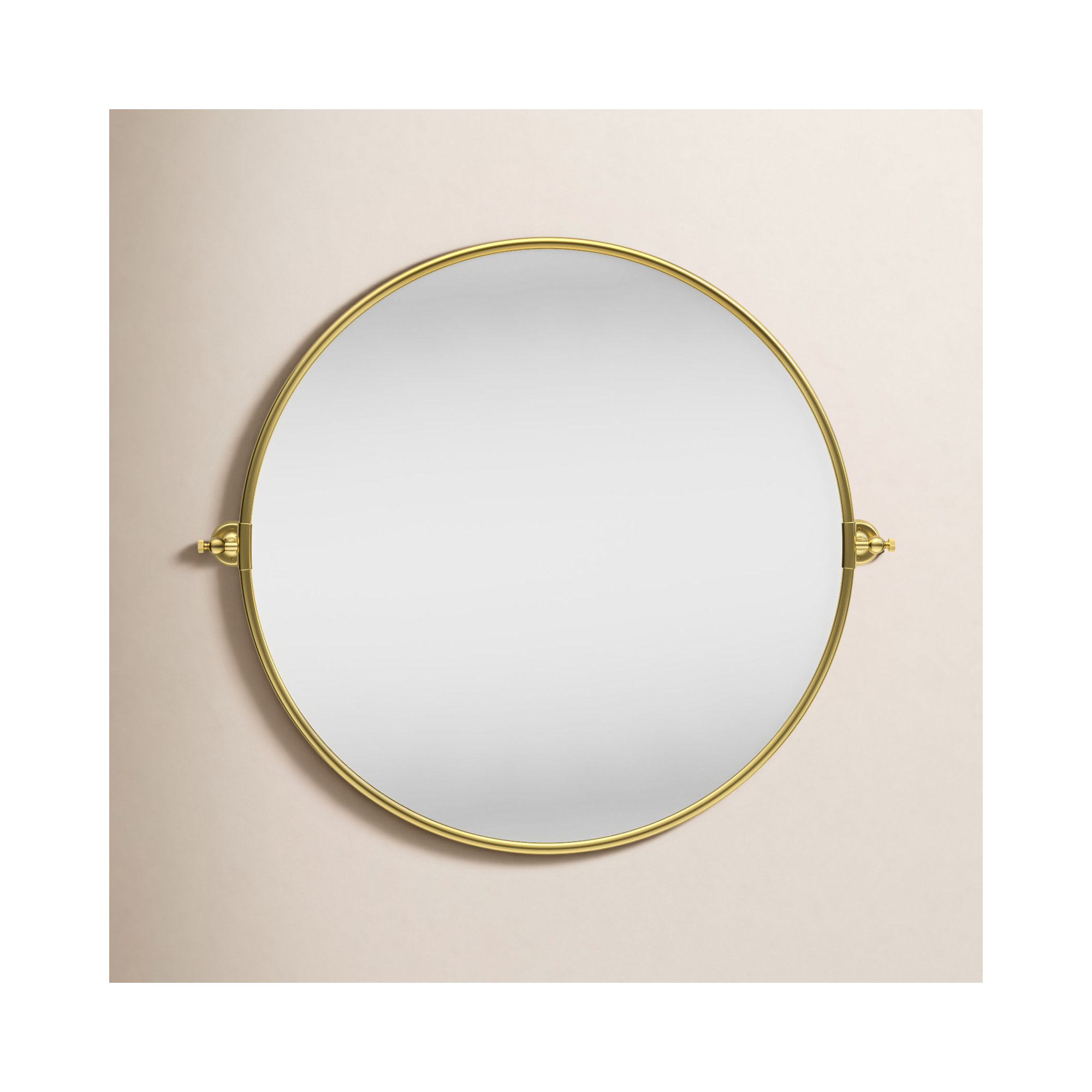 Dara Metal Mirror, 27" H x 31" W x 4" D, Brass