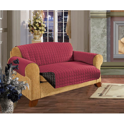 Microfiber Reversible Quilted Sofa Furniture Protector with Straps