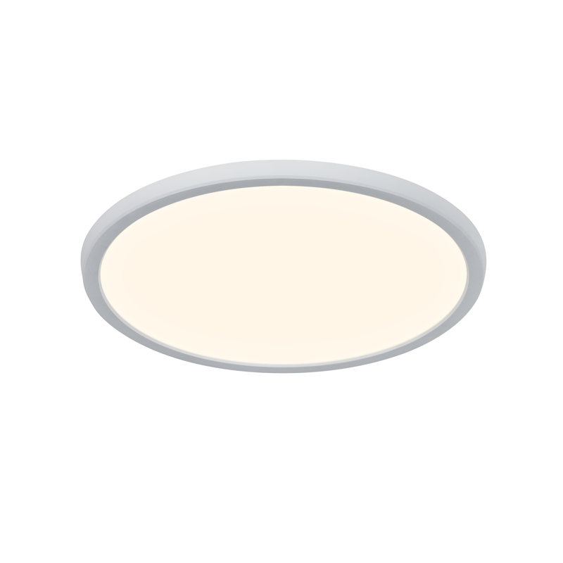 Oja Plastic LED Semi Flush Mount, 2.3" H x 29" W x 29" D