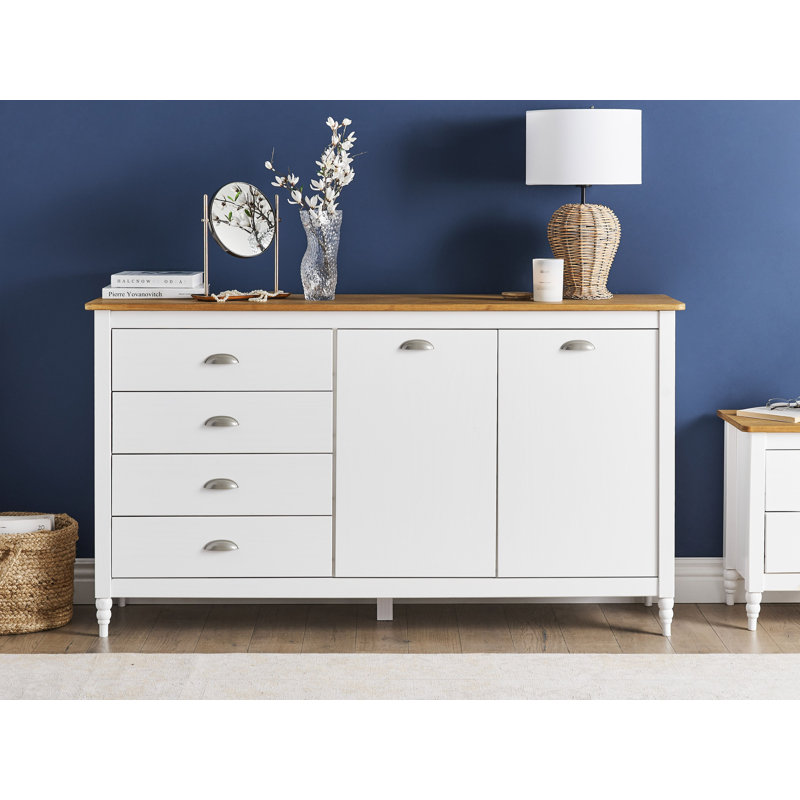 Cimino 150cm Solid Wood Sideboard, White