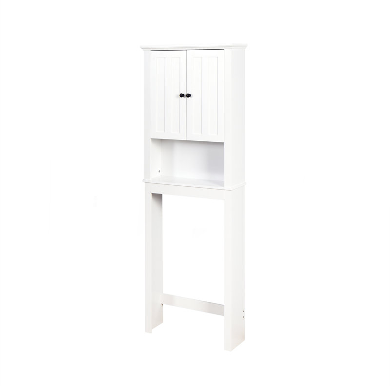 Armoire de rangement pour salle de bain en bois au-dessus de la toilette avec tablette réglable 23,62 x 7,72 x 67,32 po