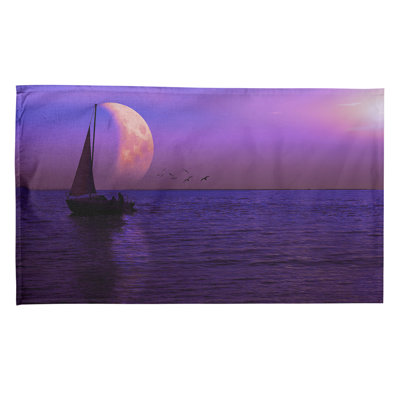 Serviette de thé lune et voilier