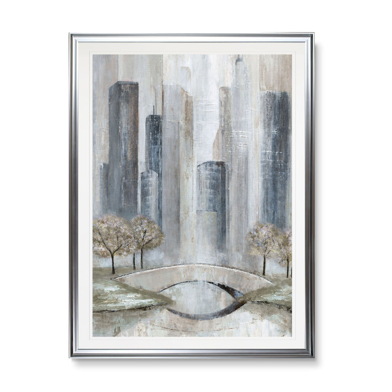 «Central Park Spring», reproduction, H 36 po x l 26 po x P 1,5 po, Cadre argenté